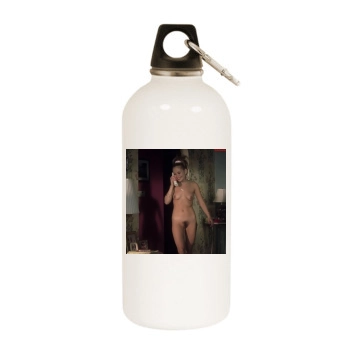 Alexis Dziena White Water Bottle With Carabiner