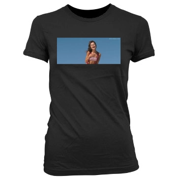 Alexis Dziena Women's Junior Cut Crewneck T-Shirt