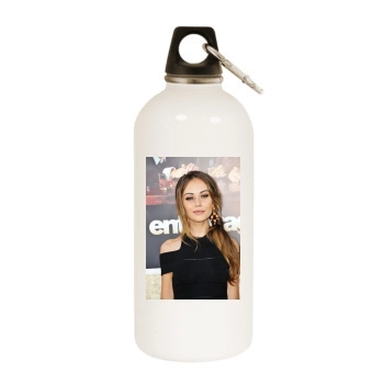 Alexis Dziena White Water Bottle With Carabiner