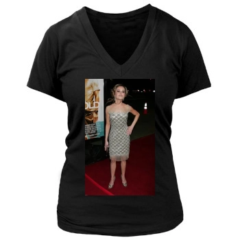 Alexis Dziena Women's Deep V-Neck TShirt