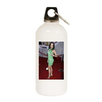 Alexis Dziena White Water Bottle With Carabiner