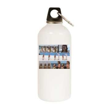 Alexis Dziena White Water Bottle With Carabiner