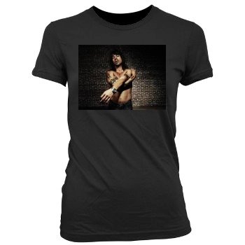 Anthony Kiedis Women's Junior Cut Crewneck T-Shirt