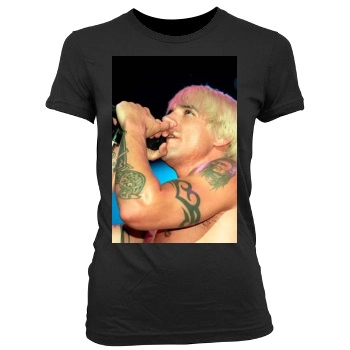 Anthony Kiedis Women's Junior Cut Crewneck T-Shirt