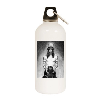 Anthony Kiedis White Water Bottle With Carabiner