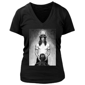 Anthony Kiedis Women's Deep V-Neck TShirt