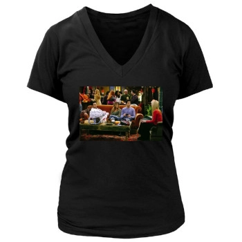 Friends Women's Deep V-Neck TShirt