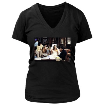 Friends Women's Deep V-Neck TShirt