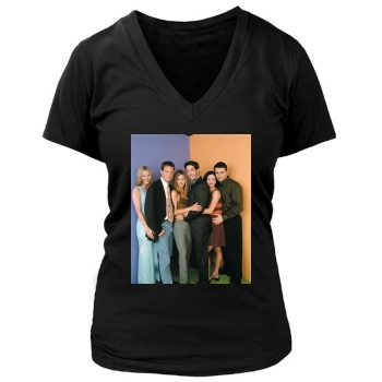 Friends Women's Deep V-Neck TShirt