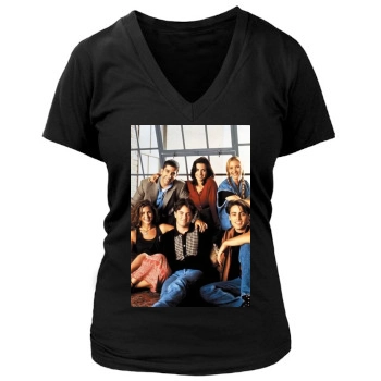 Friends Women's Deep V-Neck TShirt