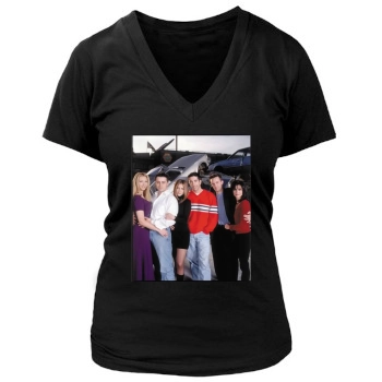 Friends Women's Deep V-Neck TShirt