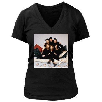 Friends Women's Deep V-Neck TShirt