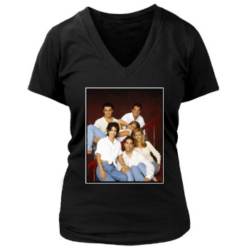 Friends Women's Deep V-Neck TShirt