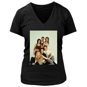 Friends Women's Deep V-Neck TShirt