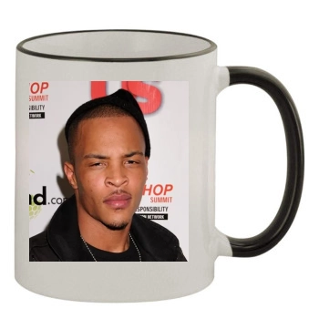 T.I. 11oz Colored Rim & Handle Mug