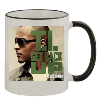 T.I. 11oz Colored Rim & Handle Mug