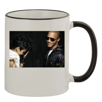 T.I. 11oz Colored Rim & Handle Mug