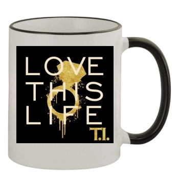 T.I. 11oz Colored Rim & Handle Mug