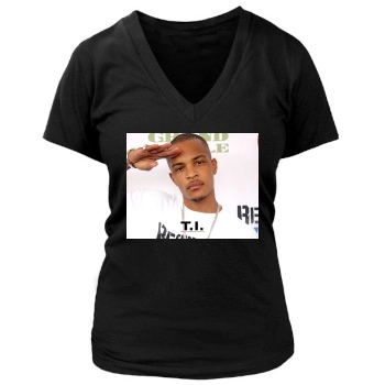 T.I. Women's Deep V-Neck TShirt