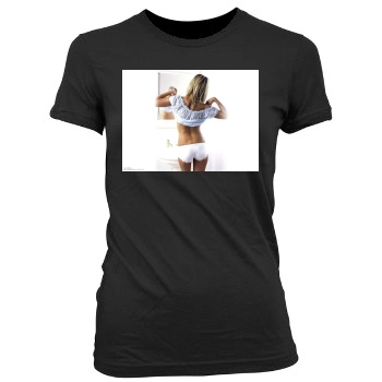 Tara Reid Women's Junior Cut Crewneck T-Shirt