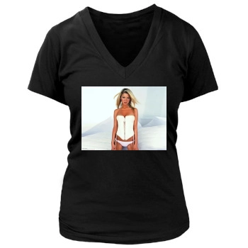 Tara Reid Women's Deep V-Neck TShirt