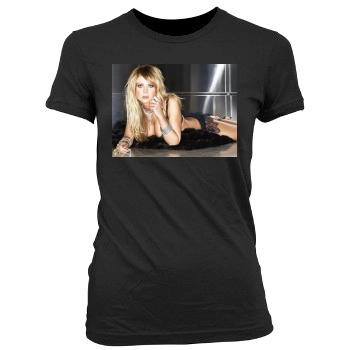 Tara Reid Women's Junior Cut Crewneck T-Shirt