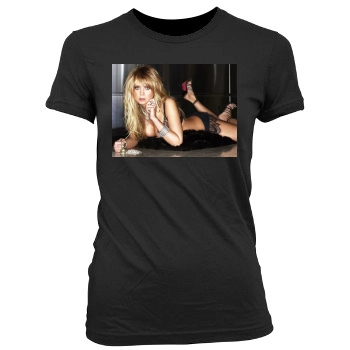 Tara Reid Women's Junior Cut Crewneck T-Shirt