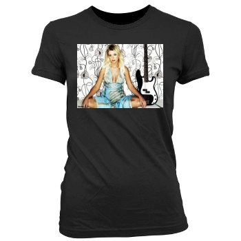 Tara Reid Women's Junior Cut Crewneck T-Shirt