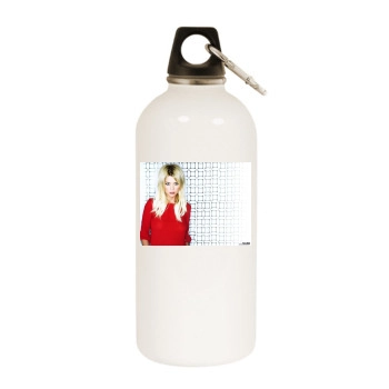 Tara Reid White Water Bottle With Carabiner