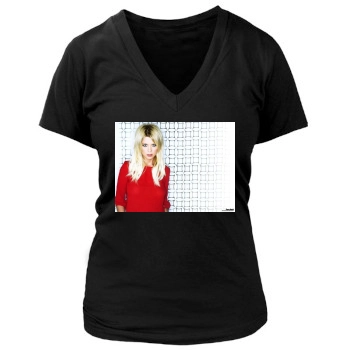 Tara Reid Women's Deep V-Neck TShirt