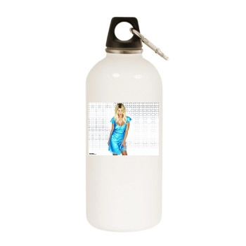 Tara Reid White Water Bottle With Carabiner