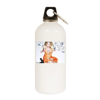 Tara Reid White Water Bottle With Carabiner