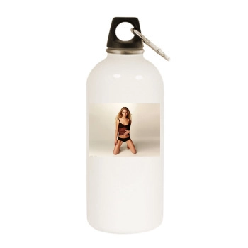 Tara Reid White Water Bottle With Carabiner