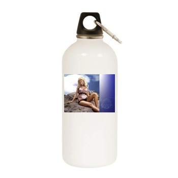 Tara Reid White Water Bottle With Carabiner