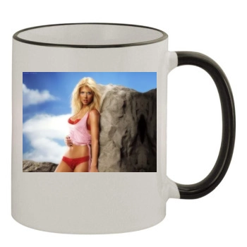 Tara Reid 11oz Colored Rim & Handle Mug