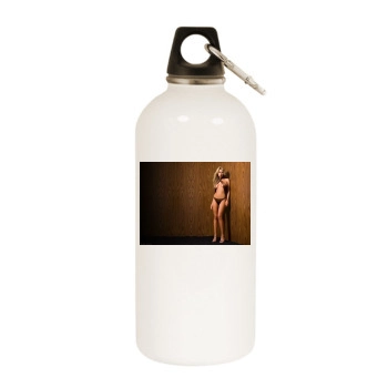 Tara Reid White Water Bottle With Carabiner