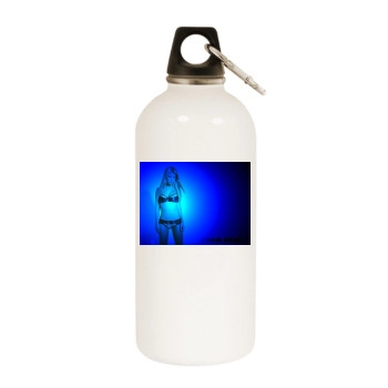 Tara Reid White Water Bottle With Carabiner