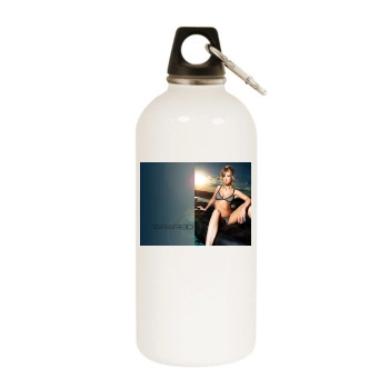 Tara Reid White Water Bottle With Carabiner