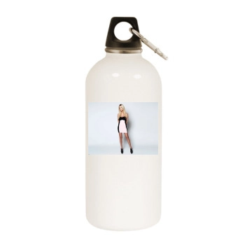 Tara Reid White Water Bottle With Carabiner