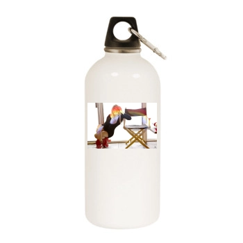 Taryn Manning White Water Bottle With Carabiner