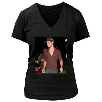 Taylor Lautner Women's Deep V-Neck TShirt