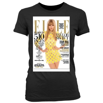 Taylor Swift Women's Junior Cut Crewneck T-Shirt