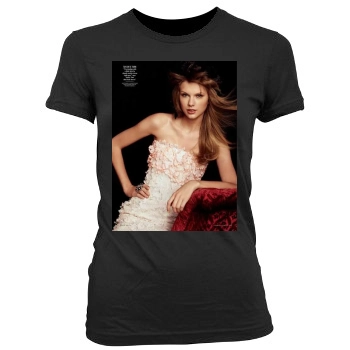 Taylor Swift Women's Junior Cut Crewneck T-Shirt