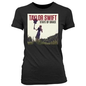 Taylor Swift Women's Junior Cut Crewneck T-Shirt