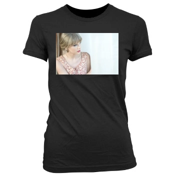 Taylor Swift Women's Junior Cut Crewneck T-Shirt