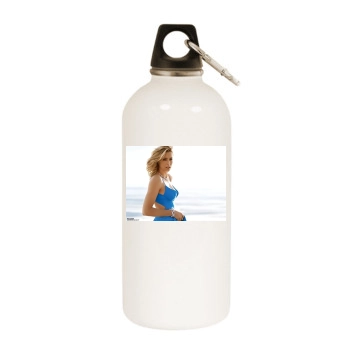 Tea Leoni White Water Bottle With Carabiner