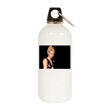 Tea Leoni White Water Bottle With Carabiner