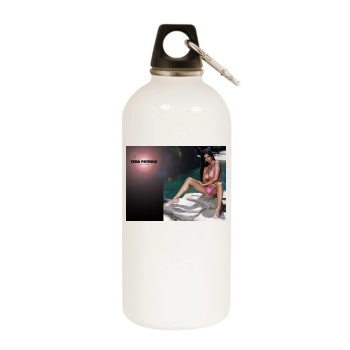 Tera Patrick White Water Bottle With Carabiner