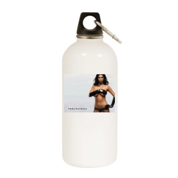 Tera Patrick White Water Bottle With Carabiner