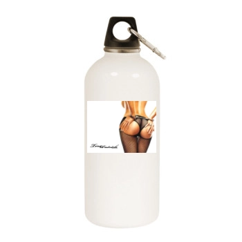 Tera Patrick White Water Bottle With Carabiner